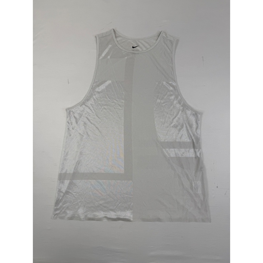 Women's Nike Tech Pack Regatta Knit Muscle Tee Tank Top Silver AT0316-078 Size M